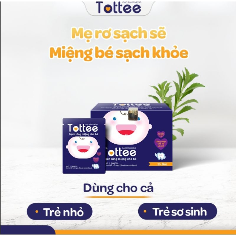 Gạc rơ lưỡi Tottee hộp 30 gói