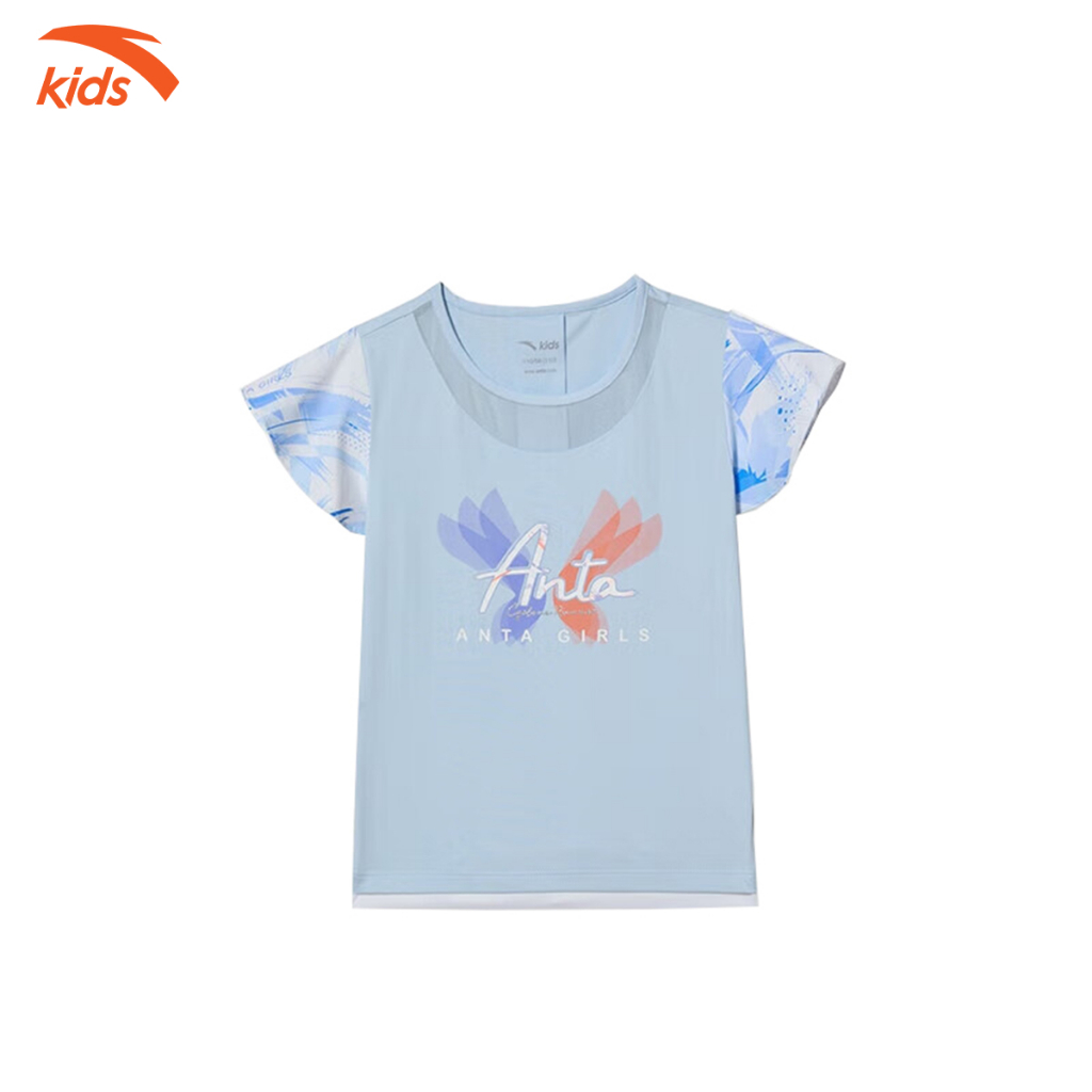 Áo phông bé gái Anta Kids, dòng thể thao, chất liệu Polyester co giãn 4 chiều W362329141