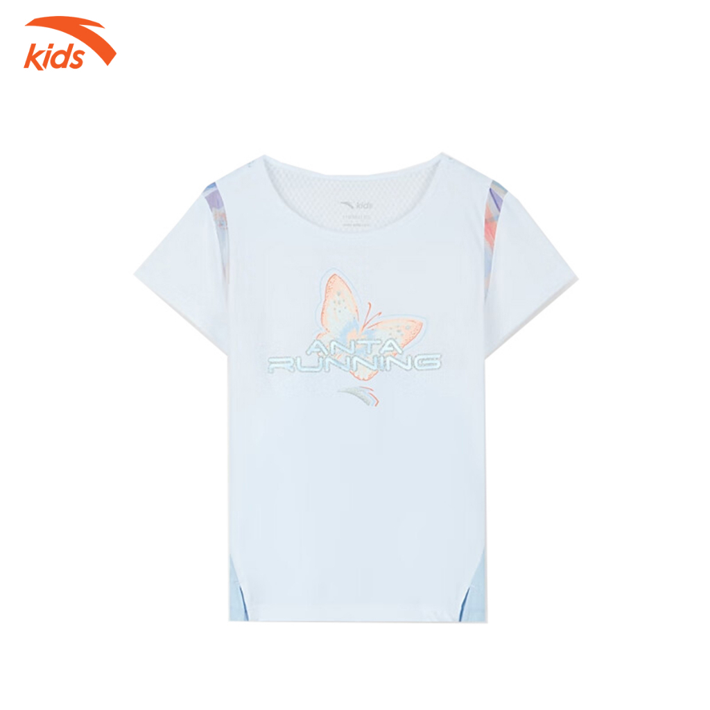 Áo phông bé gái Anta Kids, dòng thể thao, chất liệu Polyester co giãn 4 chiều W362329117