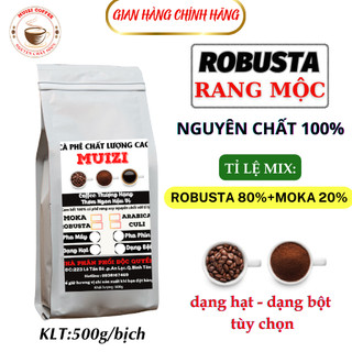 Cà phê nguyên chất robusta,rang mộc cà phê đậm. 2 bịch/kg