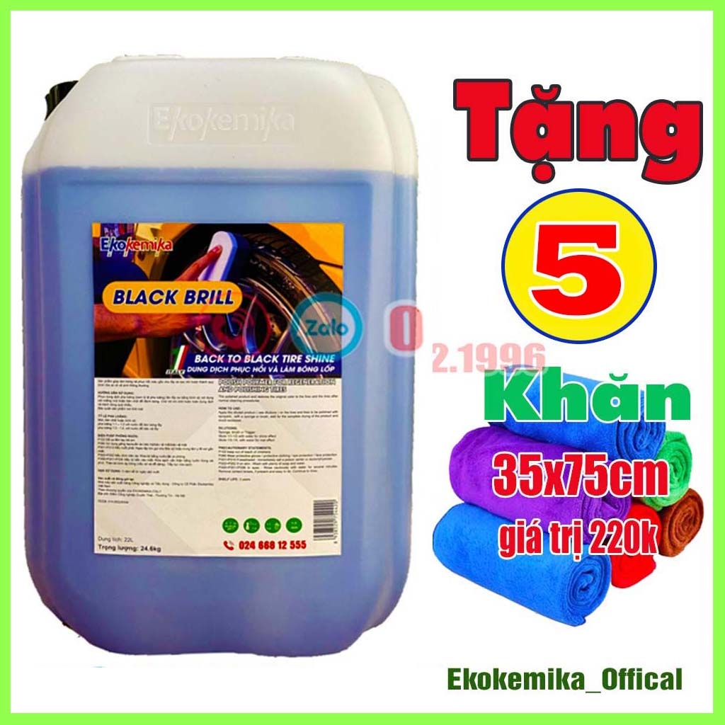 DUNG DỊCH PHỤC HỒI VÀ LÀM BÓNG LỐP BLACKBRILL EKOKEMIKA - 22L