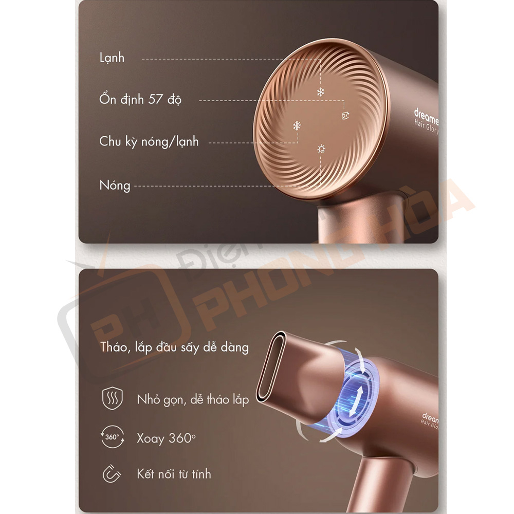 Máy Sấy Tóc Ion Xiaomi Dreame Hair Glory High Speed – Làm khô nhanh, Chăm sóc tóc
