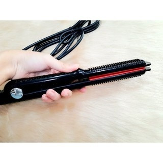 Máy kẹp lưỡi đỏ duỗi thẳng và cúp phồng tóc.