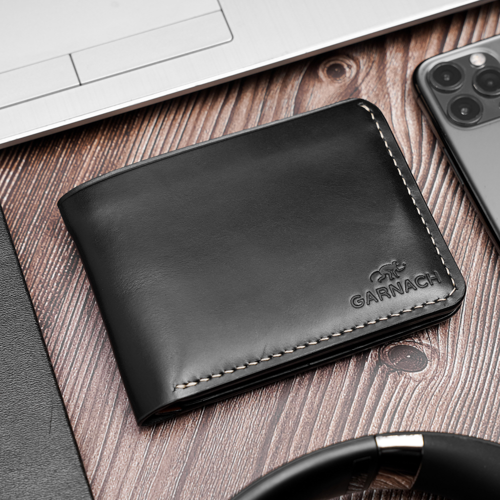 Bóp ví da mini nam Handmade GARNACH Pano Elegant