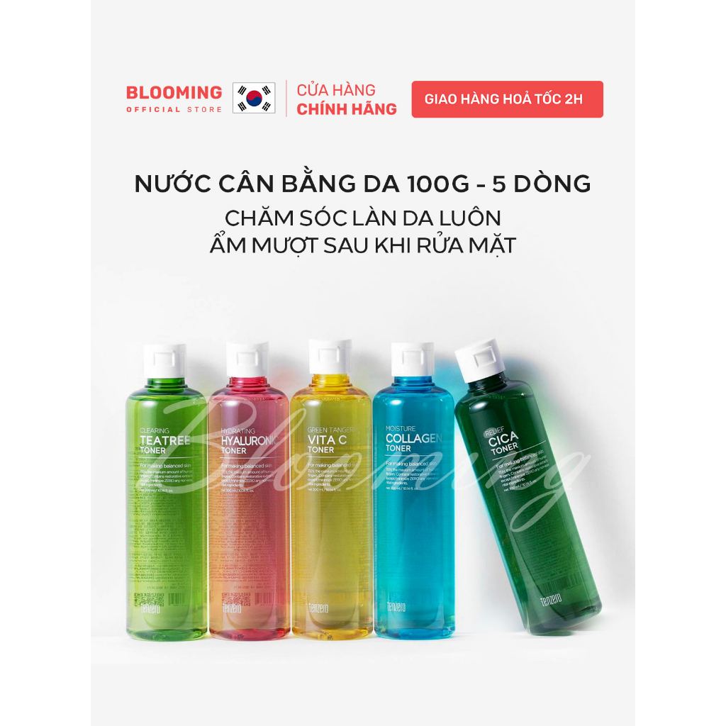 [5 LOẠI] Toner nước hoa hồng làm dịu da Tenzero Toner 300ml