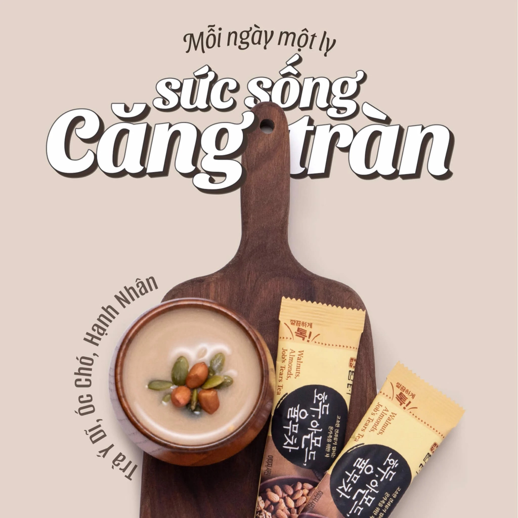 Bột Ngũ Cốc Dinh Dưỡng Thơm Ngon Damtuh Hạt Nhân Và Óc Chó 50 Gói  - Hàn Quốc