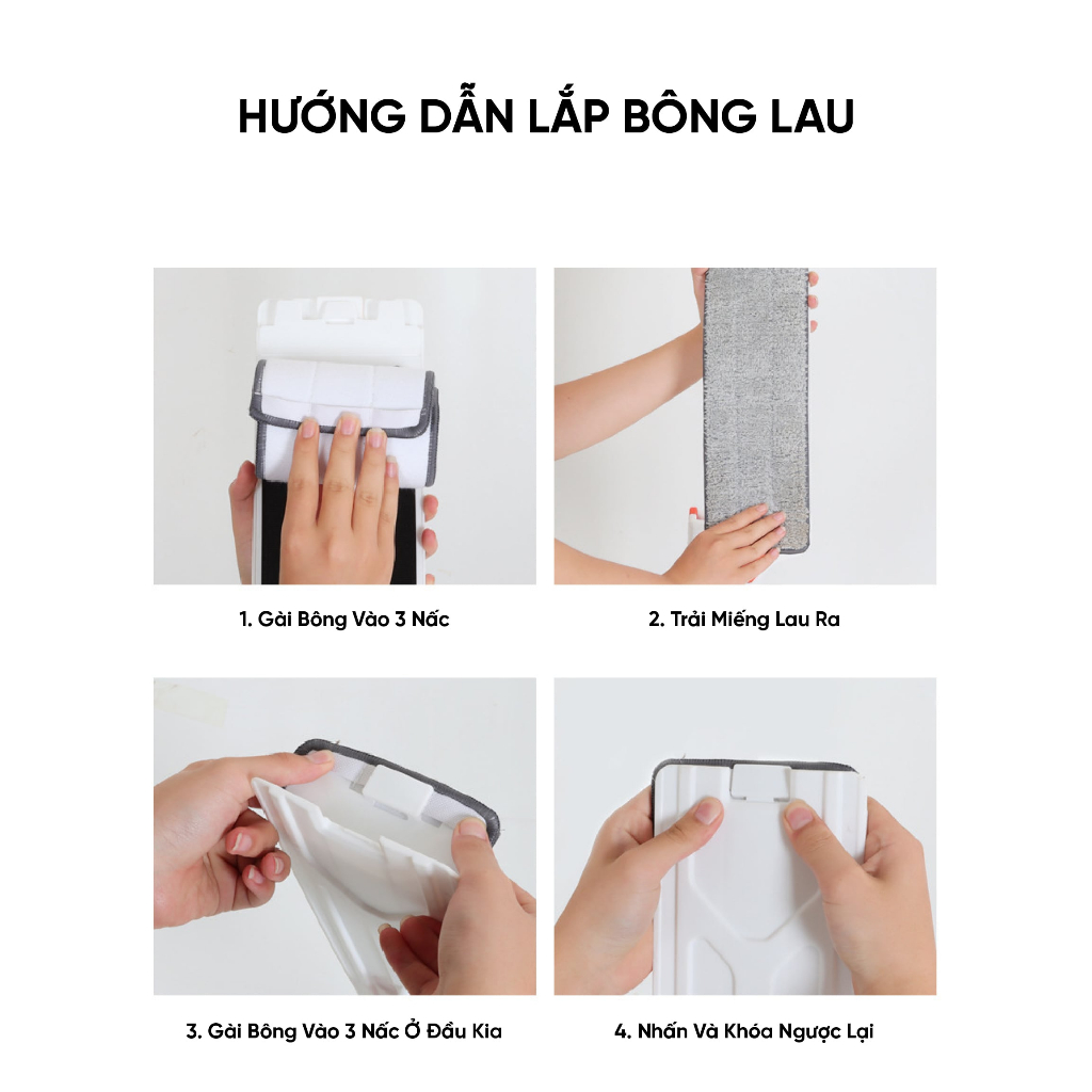 Cây lau nhà tự vắt Pulito M2 đầu xoay 360 độ, bàn lau lớn 50cm, con lăn trợ lực kép, 1 đổi 1 6 tháng chính hãng