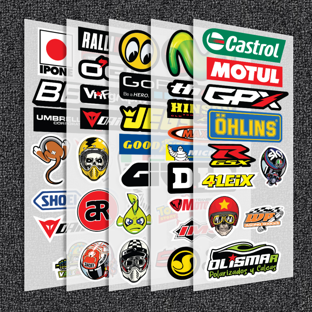 Bộ Tem Dán Xe Combo Logo Decal Chống Thấm Nước