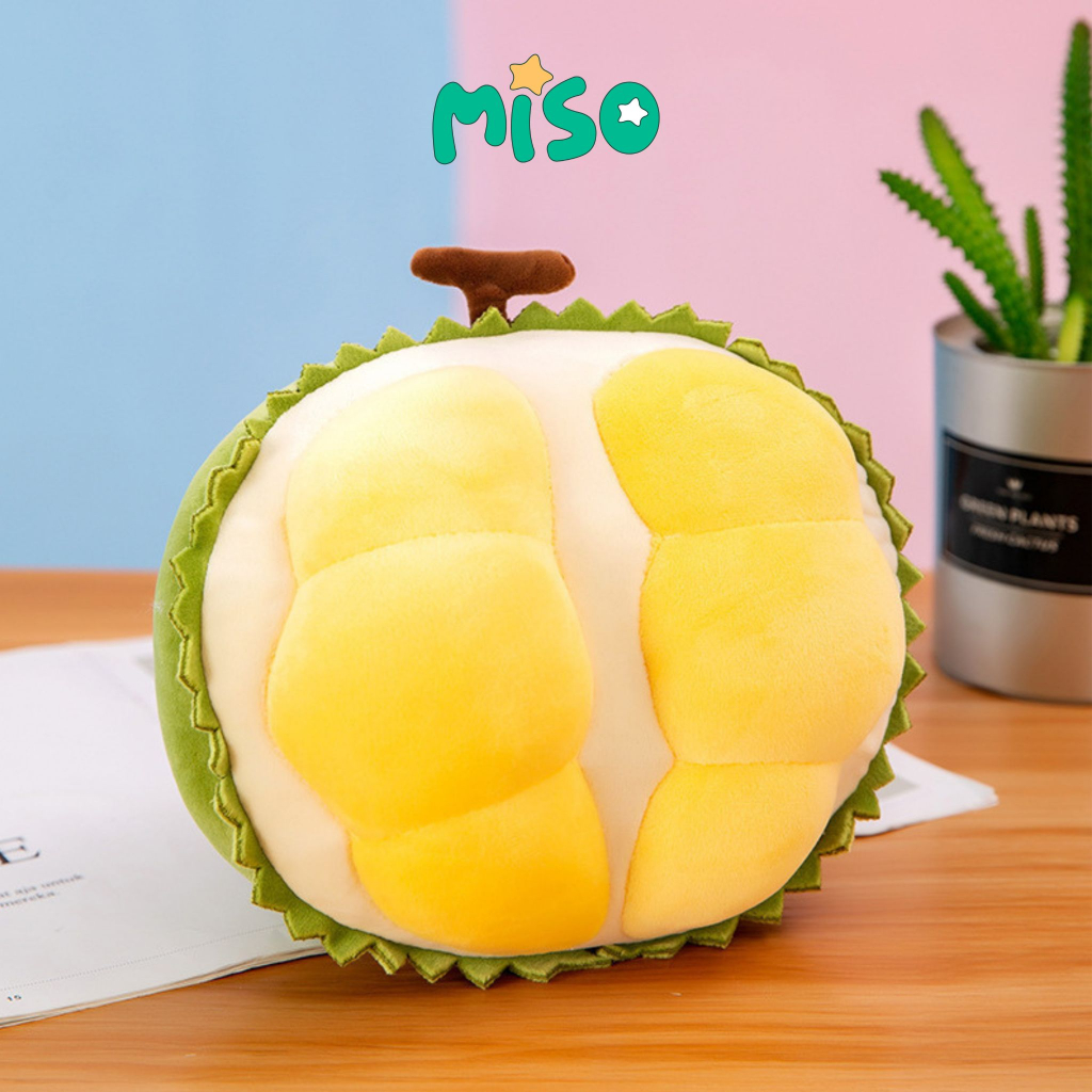 Gấu Bông Hình Quả Sầu Riêng, Quả Cam Nhồi Bông Cao Cấp, Gấu Bông Miso