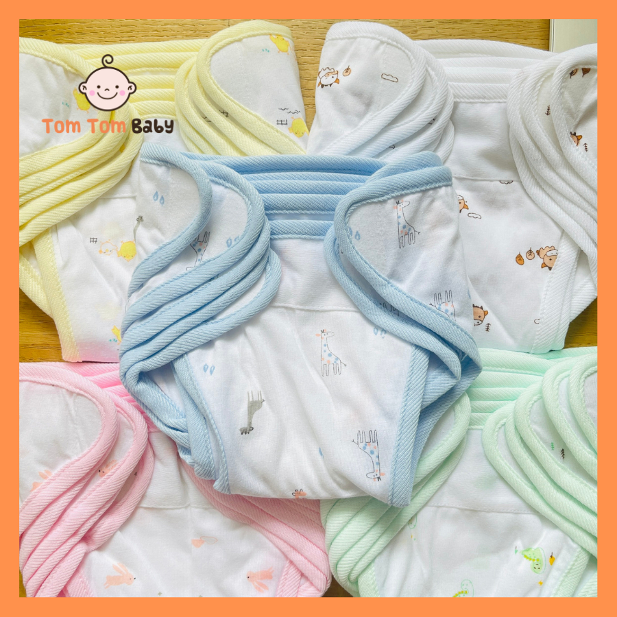 Set 5 tã vải sơ sinh cotton CUNCON Sweetie | Size 1,2,3 cho bé sơ sinh