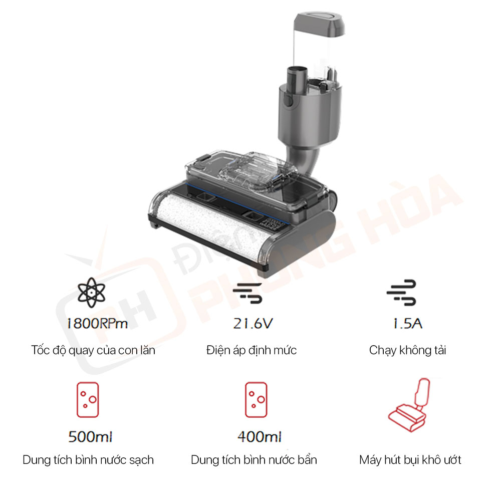 Đầu hút bụi lau sàn khô ướt Redroad DW1