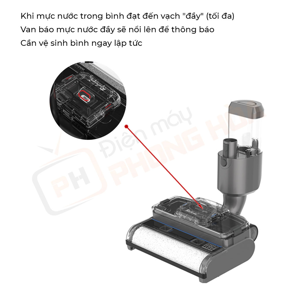 Đầu hút bụi lau sàn khô ướt Redroad DW1