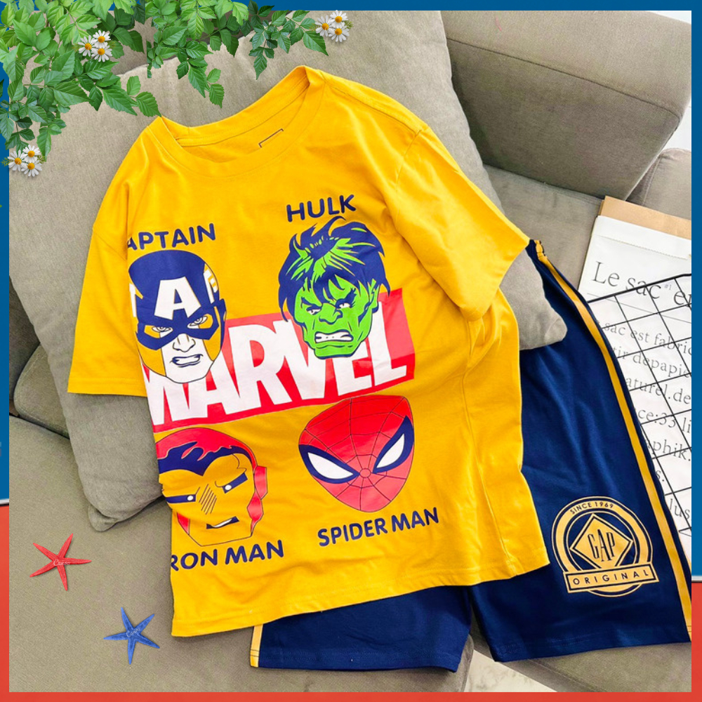 Đồ Bộ Bé Trai Đại Cồ 47kg-75kg Thun Cotton Co Giãn 4 Chiều Mềm Mát Hút Mồ Hôi Form Rộng.1654