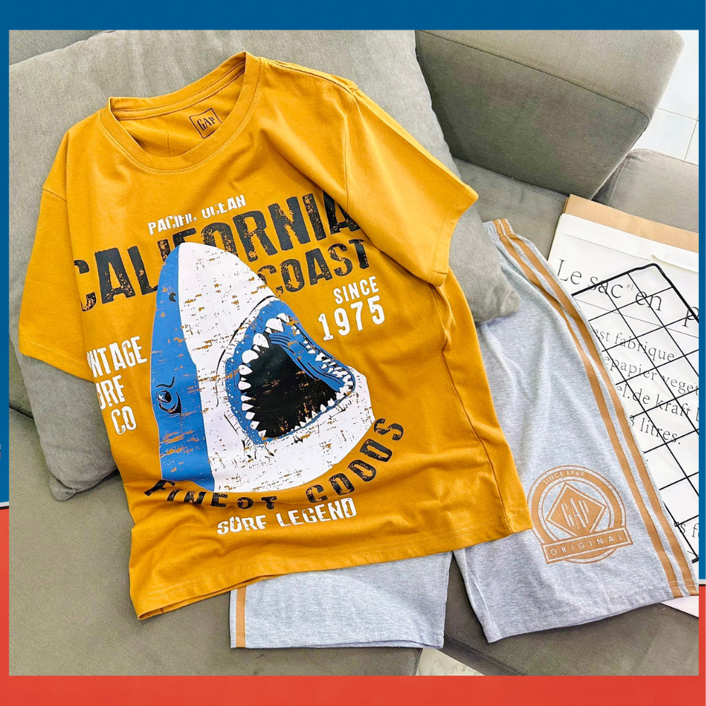 Đồ Bộ Bé Trai Đại Cồ 47kg-75kg Thun Cotton Co Giãn 4 Chiều Mềm Mát Hút Mồ Hôi Form Rộng.1654