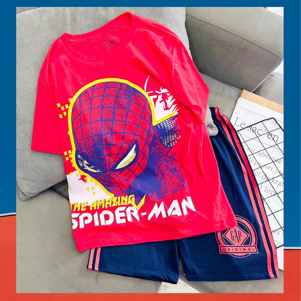 Đồ Bộ Bé Trai Đại Cồ 47kg-75kg Thun Cotton Co Giãn 4 Chiều Mềm Mát Hút Mồ Hôi Form Rộng.1654