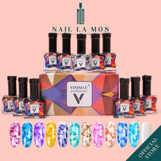 Set 12 lọ cồn loang Vinimay chính hãng - loang cồn trang trí móng tay nghệ thuật
