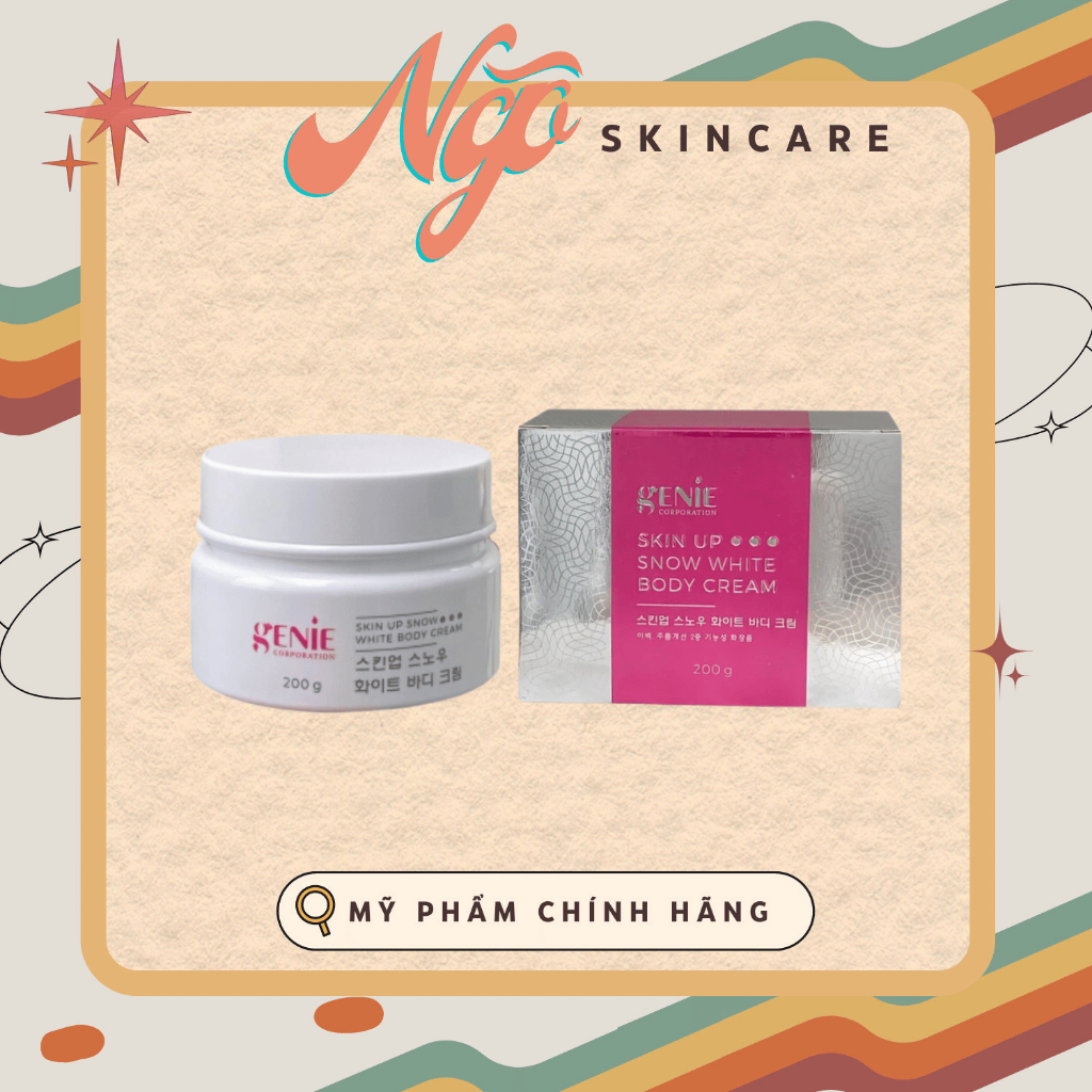 Kem Trắng Da Toàn Thân Genie Tinh Thể Nước Skin Up Snow White Body Cream