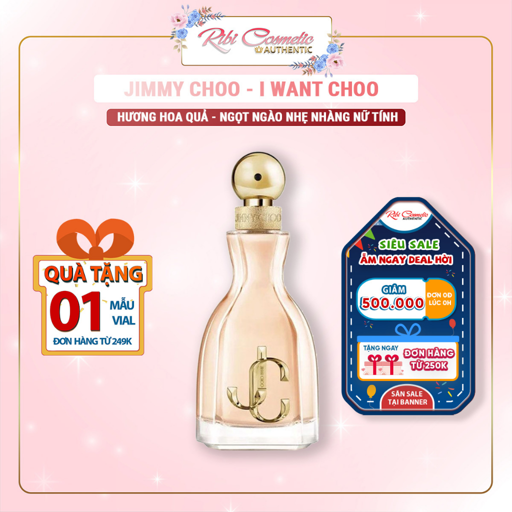 Nước hoa nữ Jimmy Choo I Want Choo nhẹ nhàng nữ tính Ribicosmetics