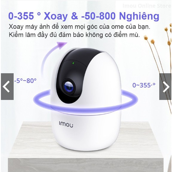 Camera wifi trong nhà imou ranger 2 A42 4M đàm thoại 2 chiều có cảnh báo chuyển động và còi báo hú hàng chính hãng komex