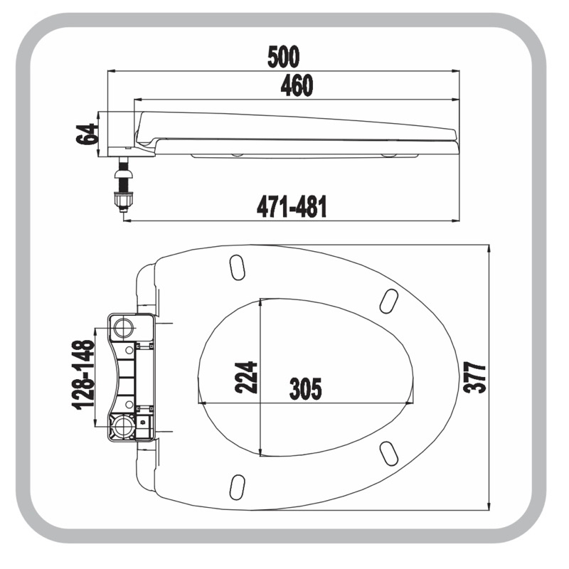 Nắp bồn cầu rơi êm cao cấp - Nắp bàn cầu HA27