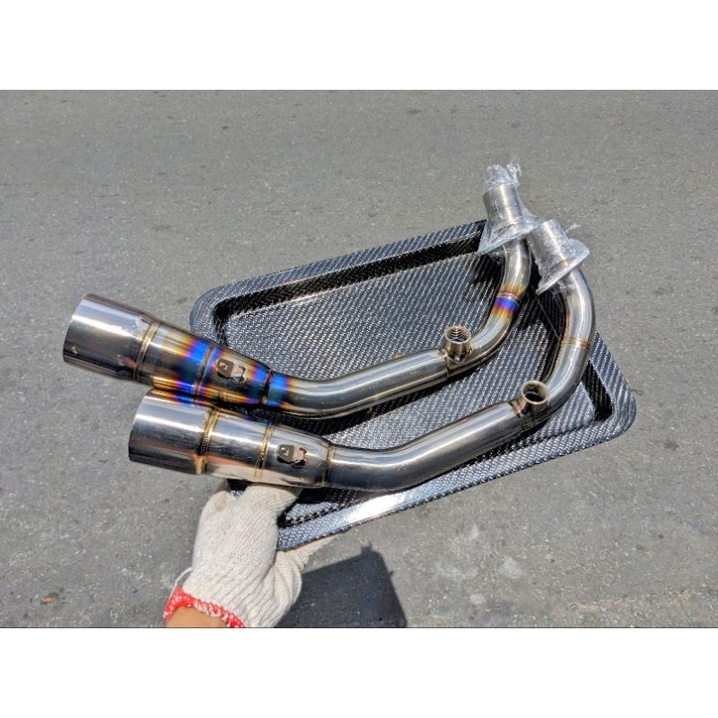 Cổ Titan cho pô Akrapovic, HEX, PR2...(Vespa Sprint)