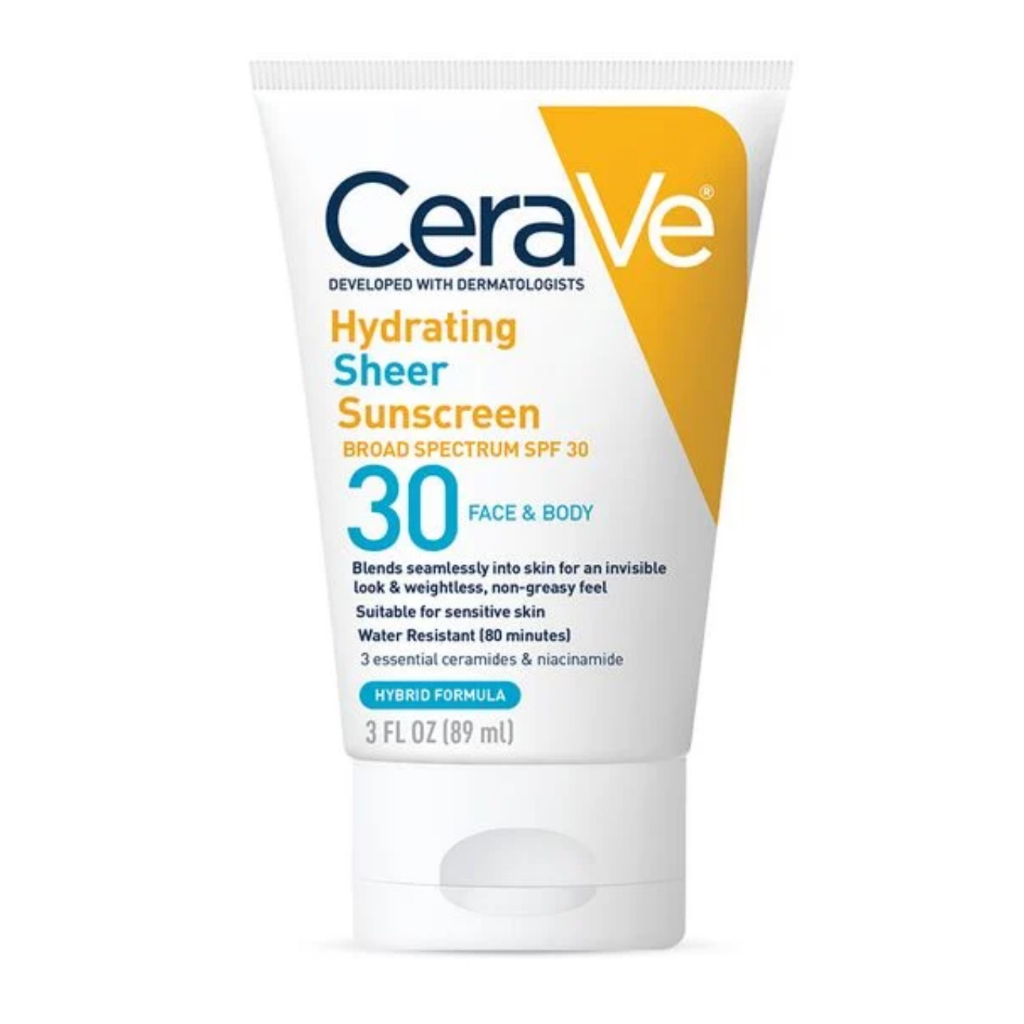 Kem chống nắng toàn thân Cerave Hydrating Sheer Sunscreen spf30 Face & Body 89ml