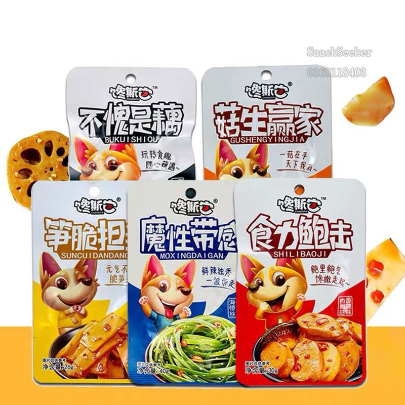 Rau Củ quả Tổng Hợp Muối Cay Tứ Xuyên - Rau củ quả 5 loại tổng hợp - Snackseeker - Đồ ăn vặt Trung Quốc