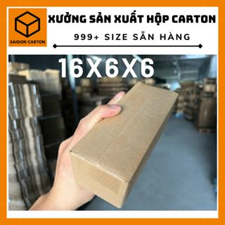 100 hộp carton COD 16x6x6 cm - sản xuất bởi SÀI GÒN CARTON