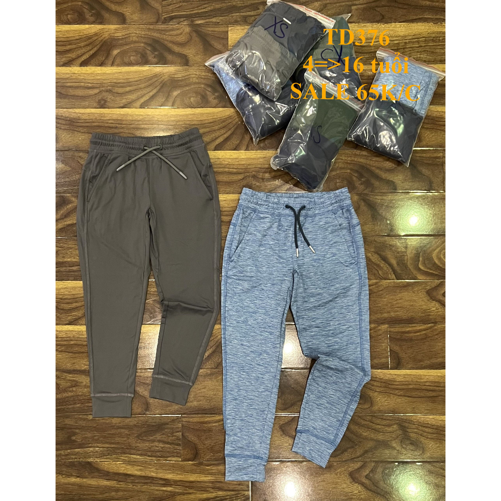 SALE 65K * Mã TD376: Quần thun  dư xịn, chất co giãn unisex trai gái mặc đều đẹp