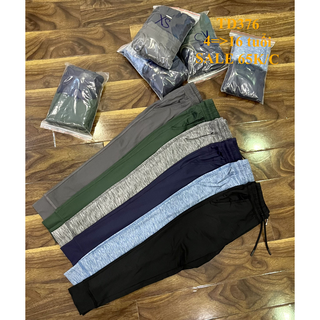 SALE 65K * Mã TD376: Quần thun  dư xịn, chất co giãn unisex trai gái mặc đều đẹp