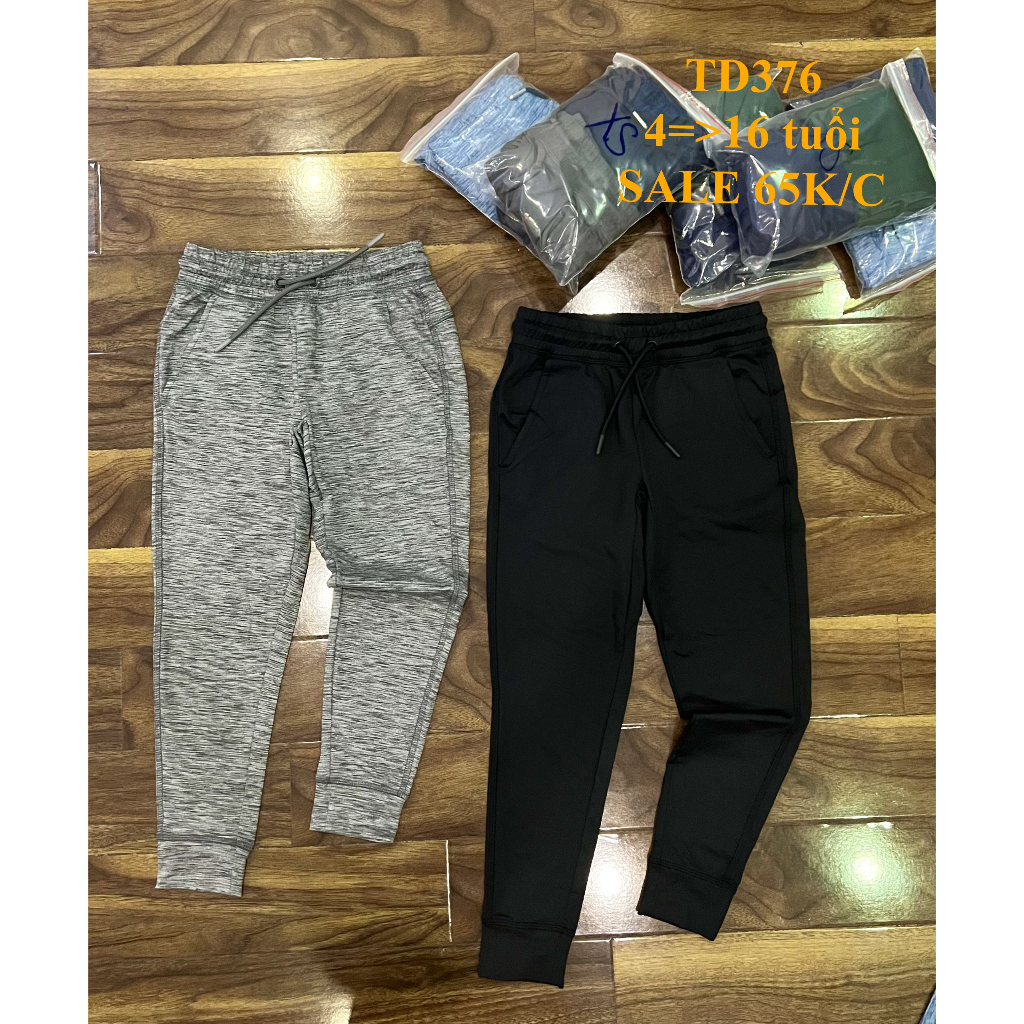 SALE 65K * Mã TD376: Quần thun  dư xịn, chất co giãn unisex trai gái mặc đều đẹp