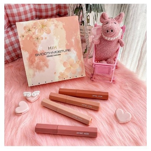 Set son kem lì không trôi 4 cây HIH cao cấp nội địa trung, son môi nữ ấn tượng bởi màu sắc hot trent thời thượng