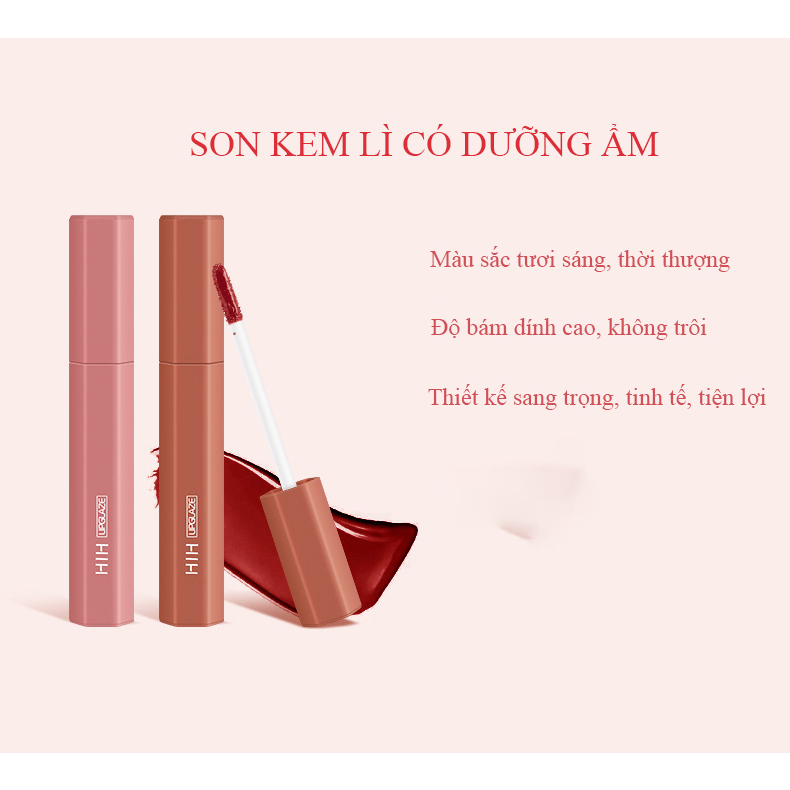 Set son kem lì không trôi 4 cây HIH cao cấp nội địa trung, son môi nữ ấn tượng bởi màu sắc hot trent thời thượng
