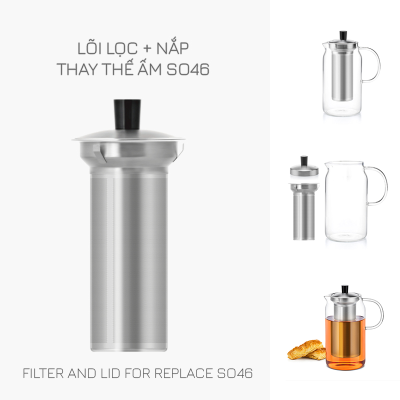 Lõi Lọc Ấm Trà Inox - Thay thế cho các ấm trà mã S042, S045, S046, S048A, S053, S051, S052, S053, S090, DZ001 Samahome