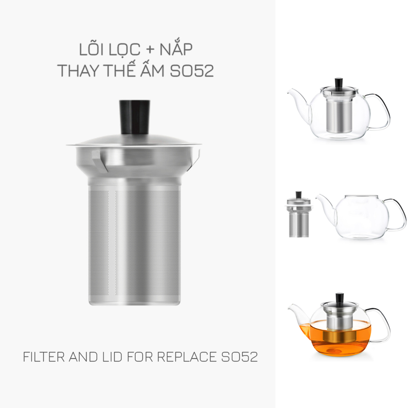 Lõi Lọc Ấm Trà Inox - Thay thế cho các ấm trà mã S042, S045, S046, S048A, S053, S051, S052, S053, S090, DZ001 Samahome