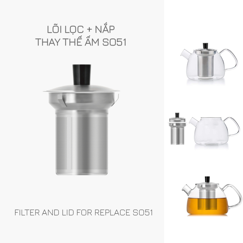 Lõi Lọc Ấm Trà Inox - Thay thế cho các ấm trà mã S042, S045, S046, S048A, S053, S051, S052, S053, S090, DZ001 Samahome