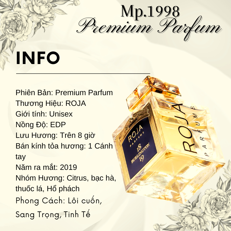 Nước hoa Unisex Roja Parfums Burlington 1819 Parfum
