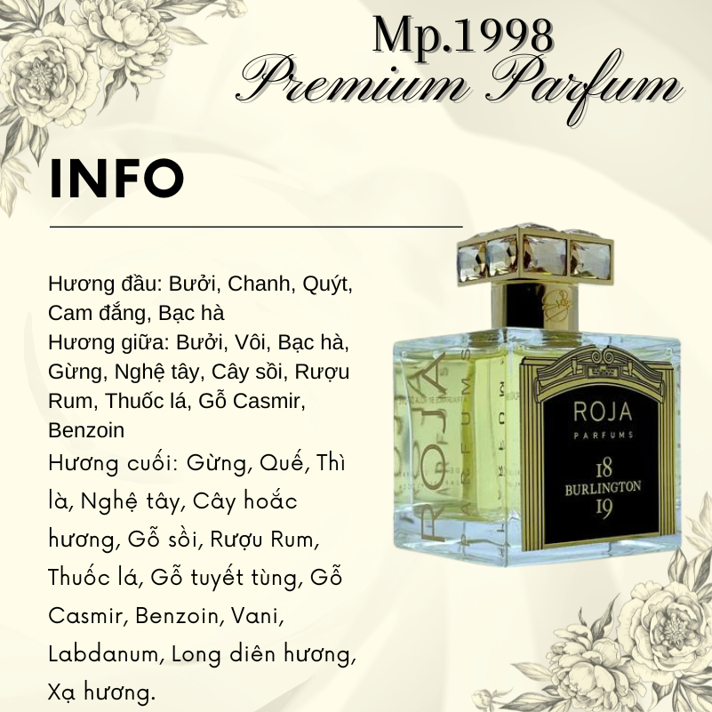 Nước hoa Unisex Roja Parfums Burlington 1819 Parfum