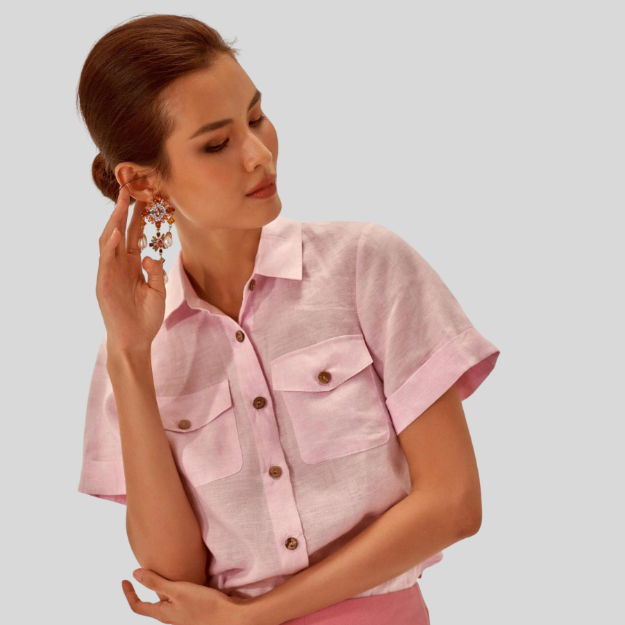 Áo F2 Linen Hồng Becoming Unveil