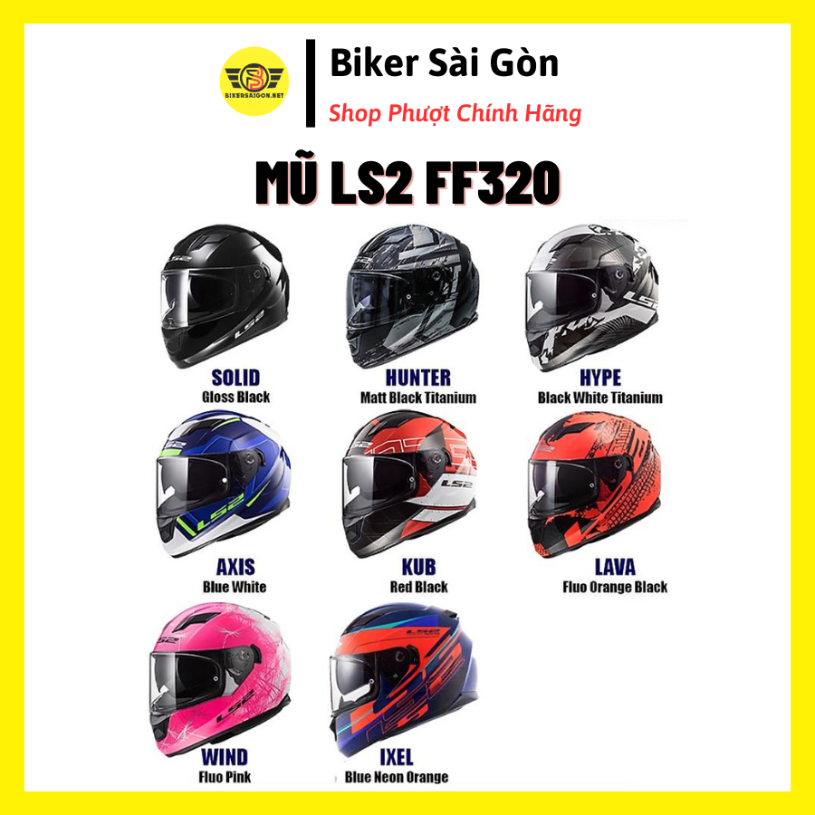 MŨ BẢO HIỂM FULLFACE LS2 FF320 STREAM EVO - BikerSaiGon