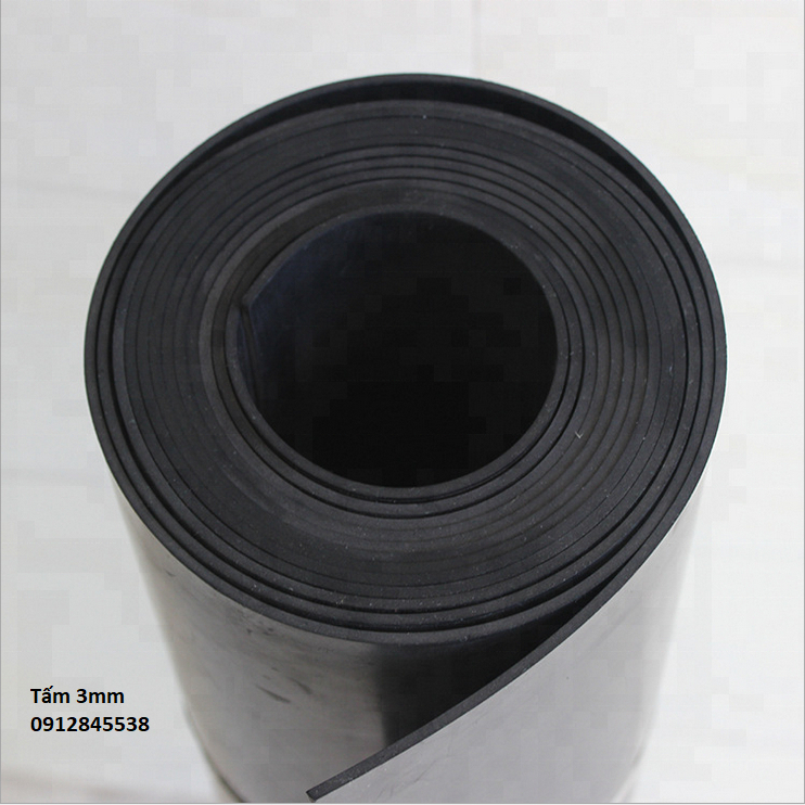 Tấm cao su chịu dầu, chịu lực, chịu nhiệt độ cao, chống trơn trượt, làm gioăng, trải sàn dày 3mm, 0.5m2