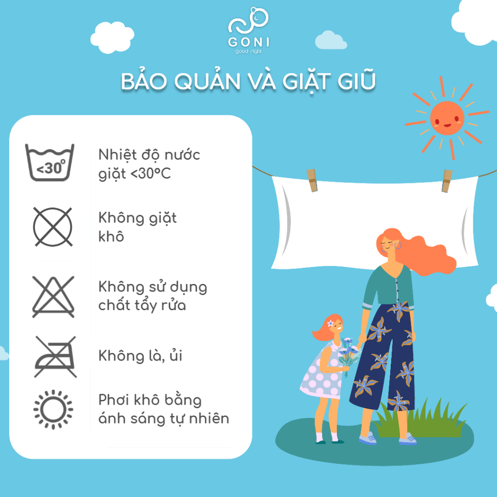 Topper Nệm Bông GONI Kiểu Nhật Phong Cách Tối Giản Êm Ái Gọn Nhẹ