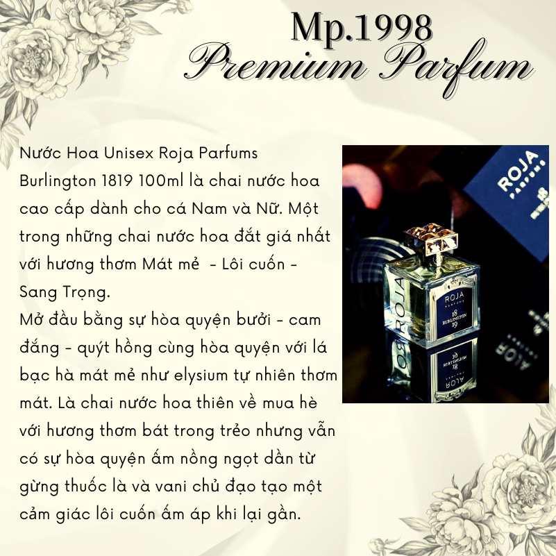 Nước hoa Unisex Roja Parfums Burlington 1819 Parfum