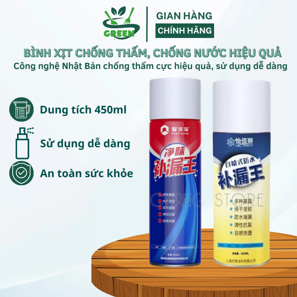 Bình xịt chống thấm nước, chống dột hiệu quả công nghệ Nhật Bản, xử lý thấm dột hiểu quả cho tường trần mái sân thượng