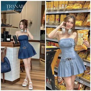 ĐẦM JEANS ỐNG CÚP (KÈM VIDEO HÌNH THẬT)