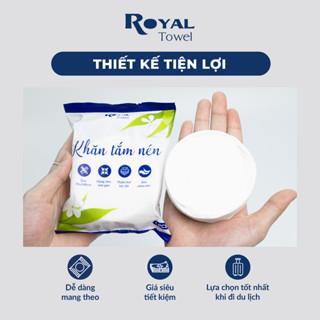  Khăn Tắm Lớn 70x140cm Dạng Nén ROYAL TOWEL Hàng Cao Cấp Sợi Viscose Tái Sử Dụng Nhiều Lần Du Lịch Tiện Lợi 
