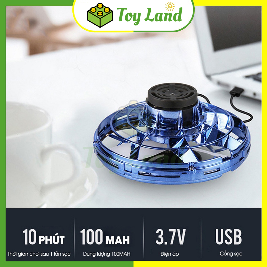 Đĩa Bay UFO Ma Thuật PTW 360 Độ Phát Sáng Lơ Lửng Có Đèn Nhấp Nháy Nhiều Màu Sắc Đồ Chơi Trẻ Em Giải Trí