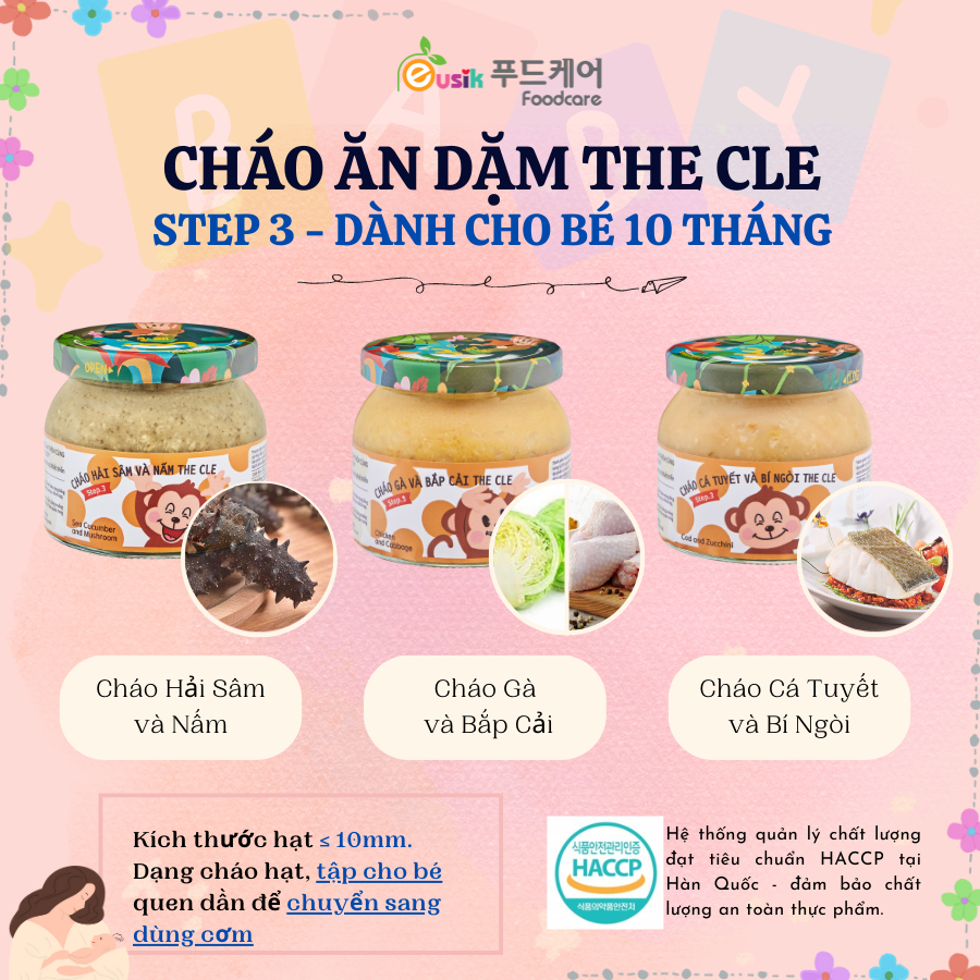 CHÁO ĂN DẶM CHO BÉ HỮU CƠ HÀN QUỐC FOODCARE VN