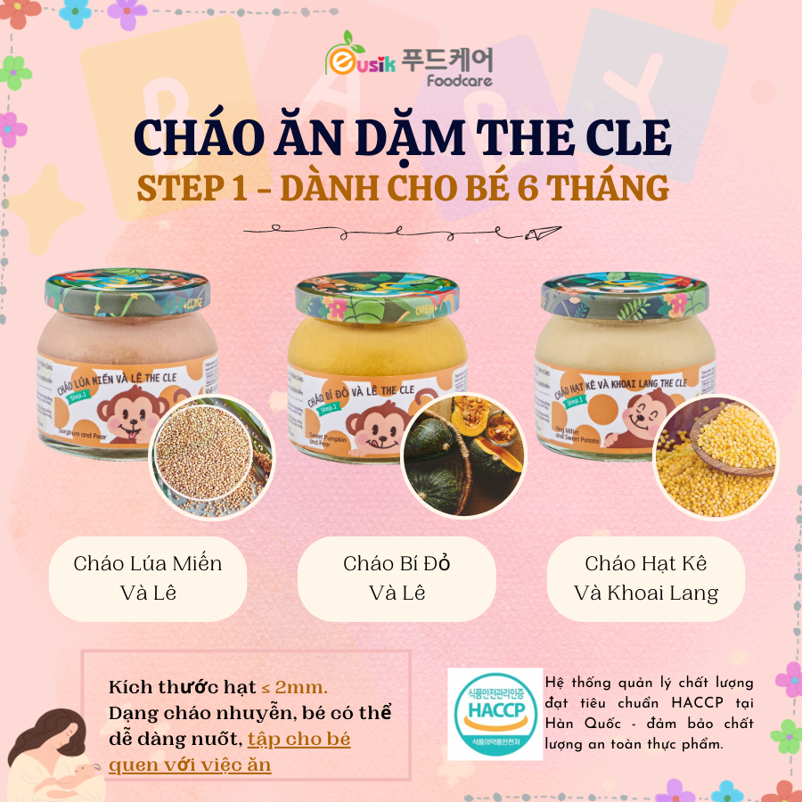 CHÁO ĂN DẶM CHO BÉ HỮU CƠ HÀN QUỐC FOODCARE VN