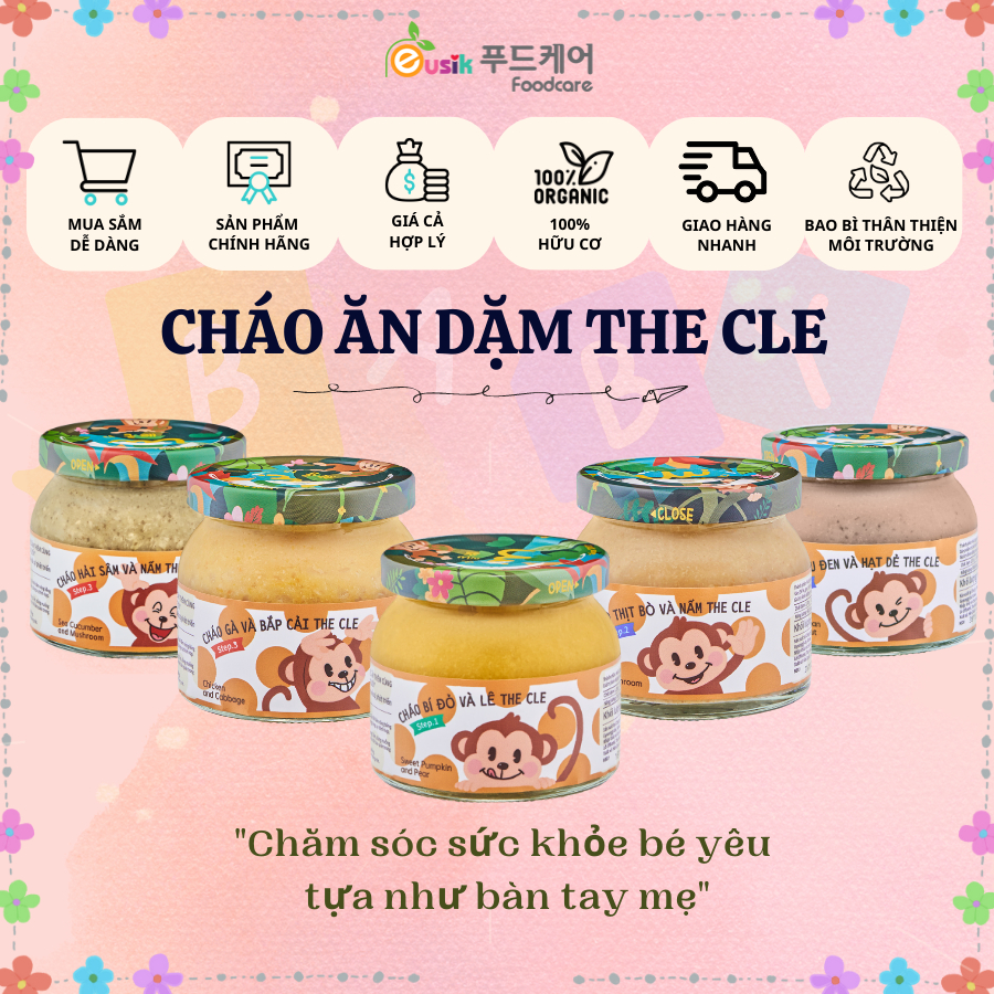 CHÁO ĂN DẶM CHO BÉ HỮU CƠ HÀN QUỐC FOODCARE VN